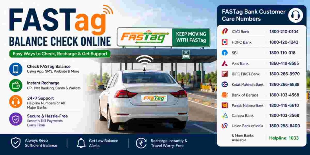 FASTag Customer Care Numbers